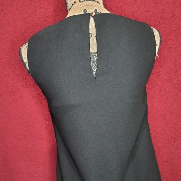 NWT Ted Baker Black Two-Tone Wrap Dress Blouse - Picture 4 of 8